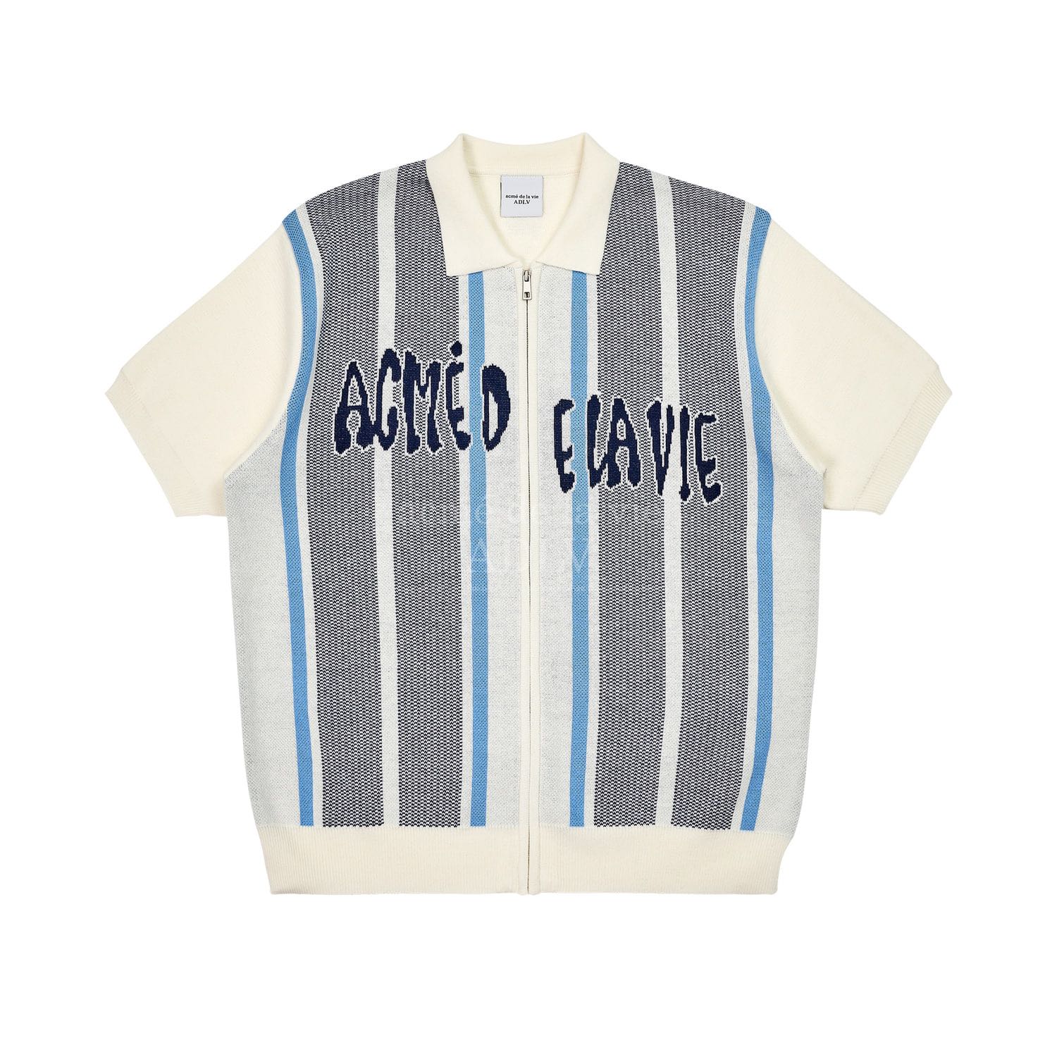 [PRE-ORDER] ADLV STRIPE FRONT ZIP UP KNIT