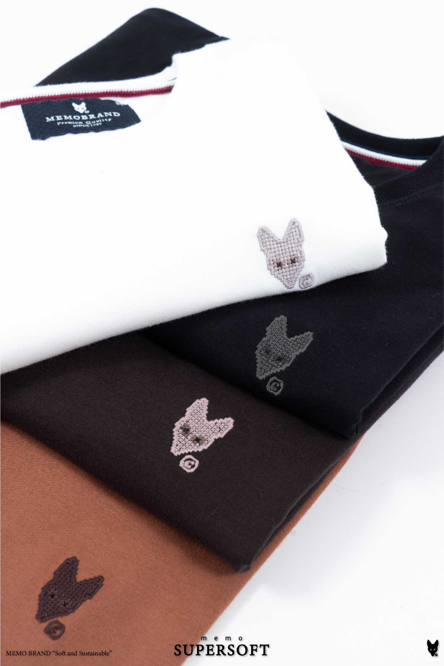 เสื้อยืด Memo Supersoft Premium งานปัก รุ่น ICONIC 8BIT By AEIOU  สินค้าลิขสิทธิ์แท้