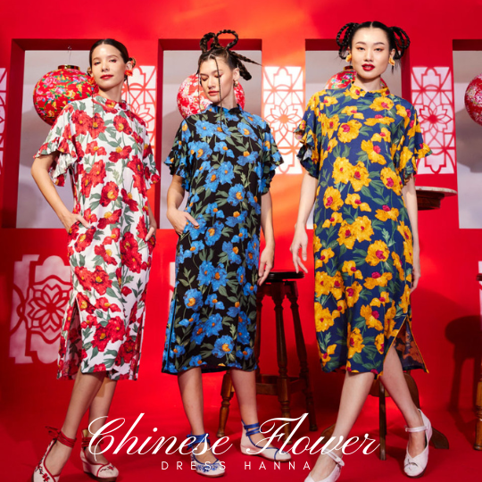 Dress Hanna - Chinese Flower