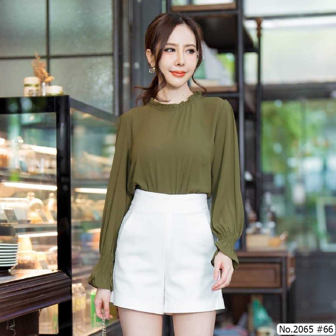 Miss Daisy เสื้อแขนยาว No. 2065 ปลายแขนและคอจั๊ม ผ้านิ่มPoly