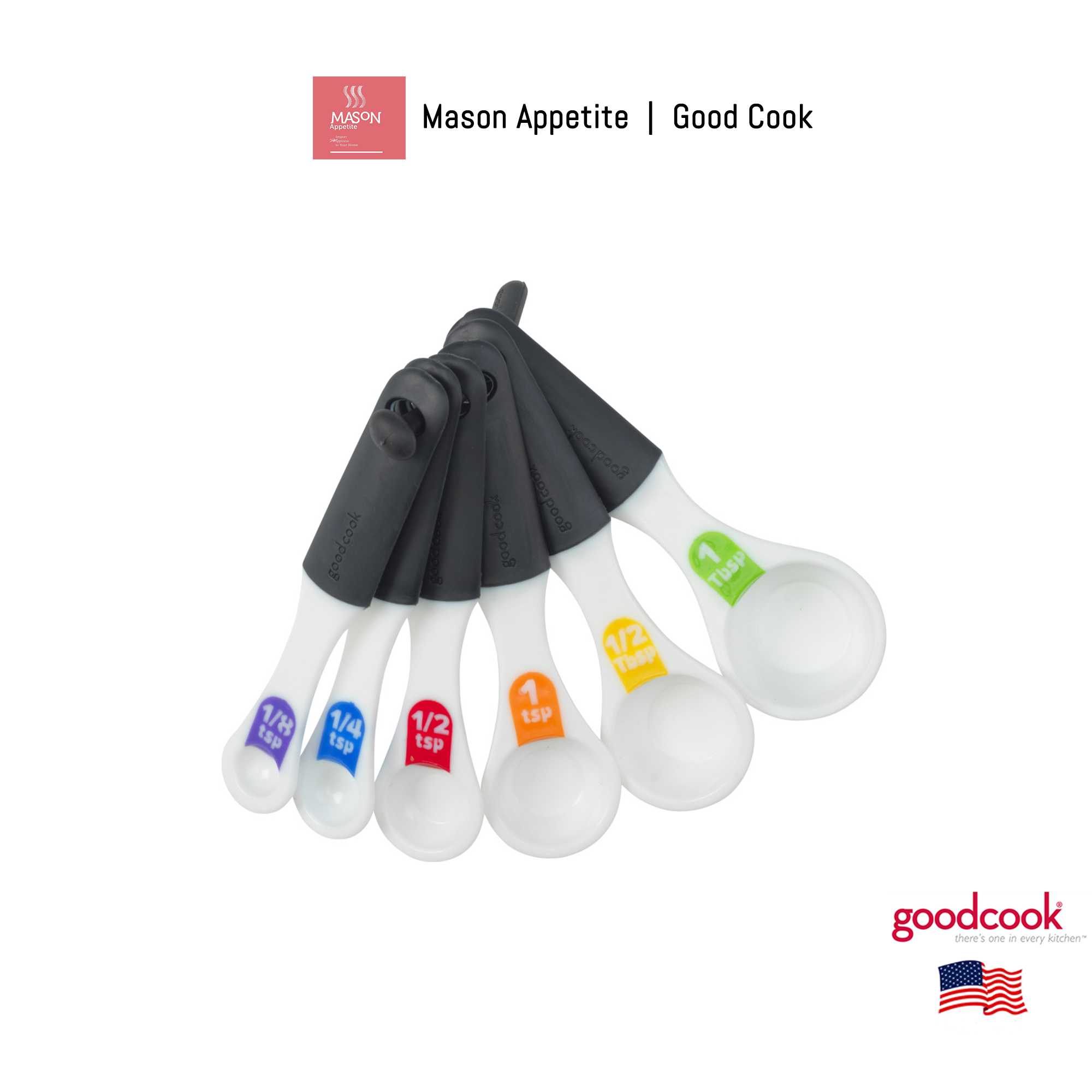 20328 GoodCook MEASURING SPOONS SET 6PC ชุดช้อนตวงพลาสติกกู๊ดคุ้ก6ชิ้น