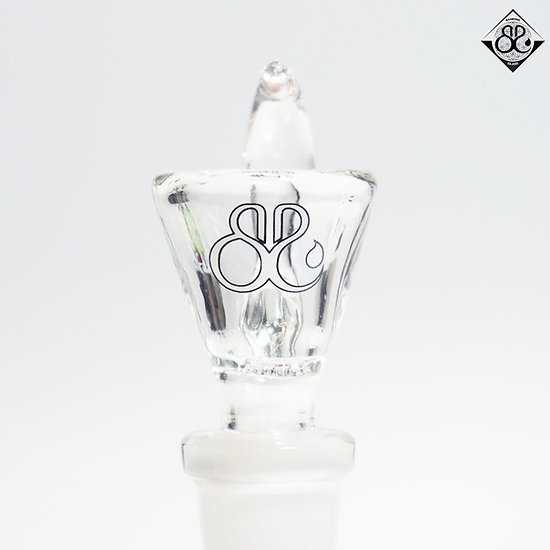 BB 14mm 4Holes Upward Horn Clear Glass Bowl