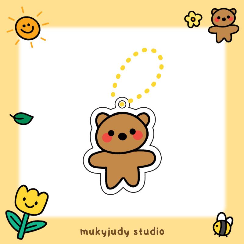 Yellow Beary Keyring