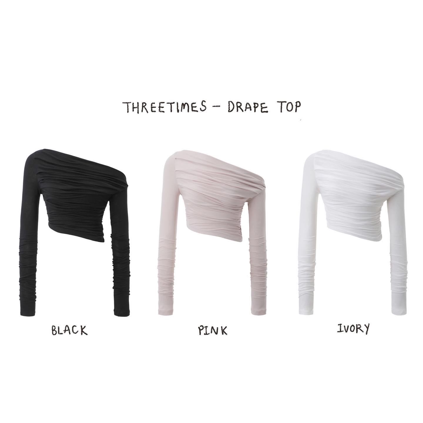 (PRE,รวมส่ง) DRAPE TOP/THREETIMES 