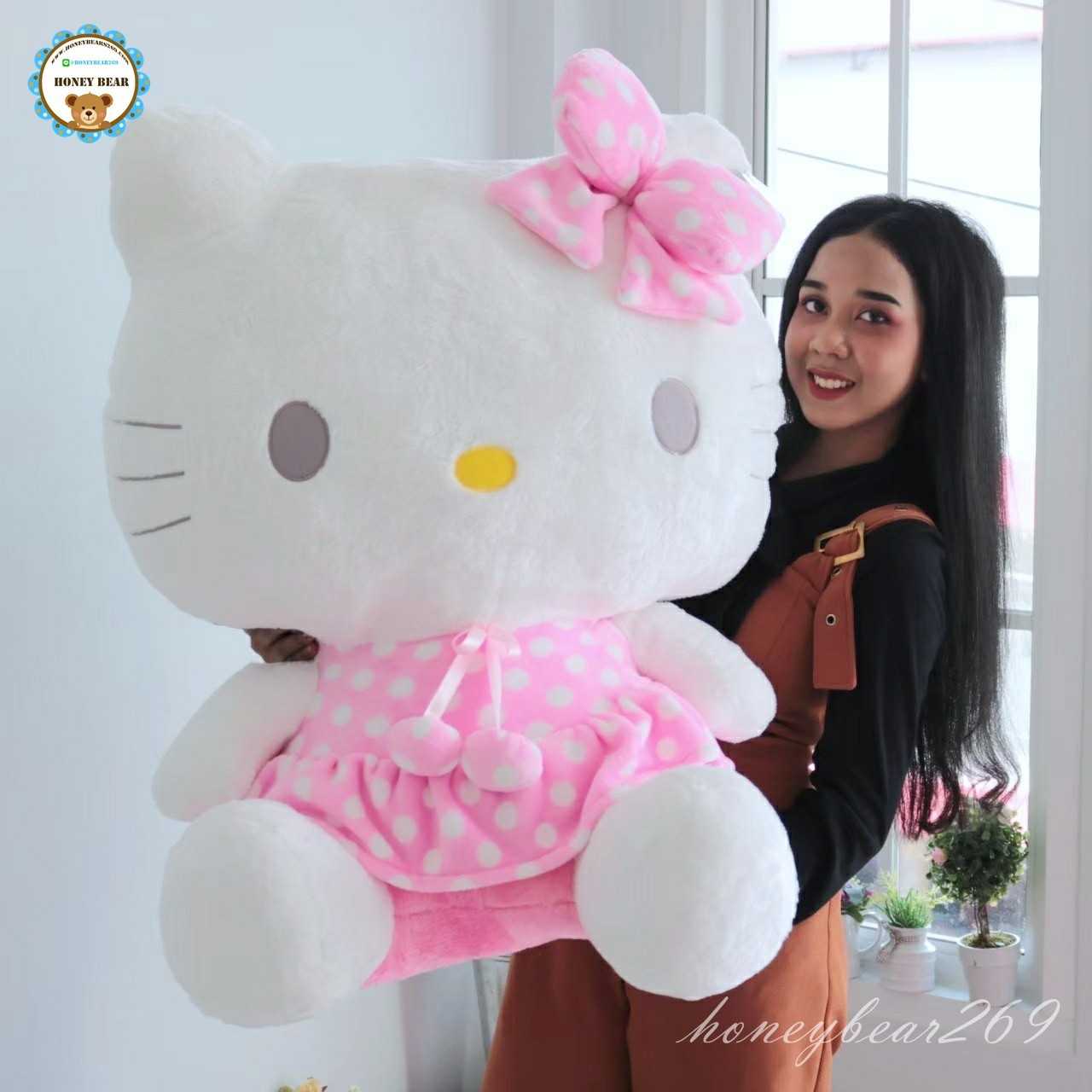 ตุ๊กตาคิตตี้รุ่นลายจุด ขนาด 40 นิ้ว