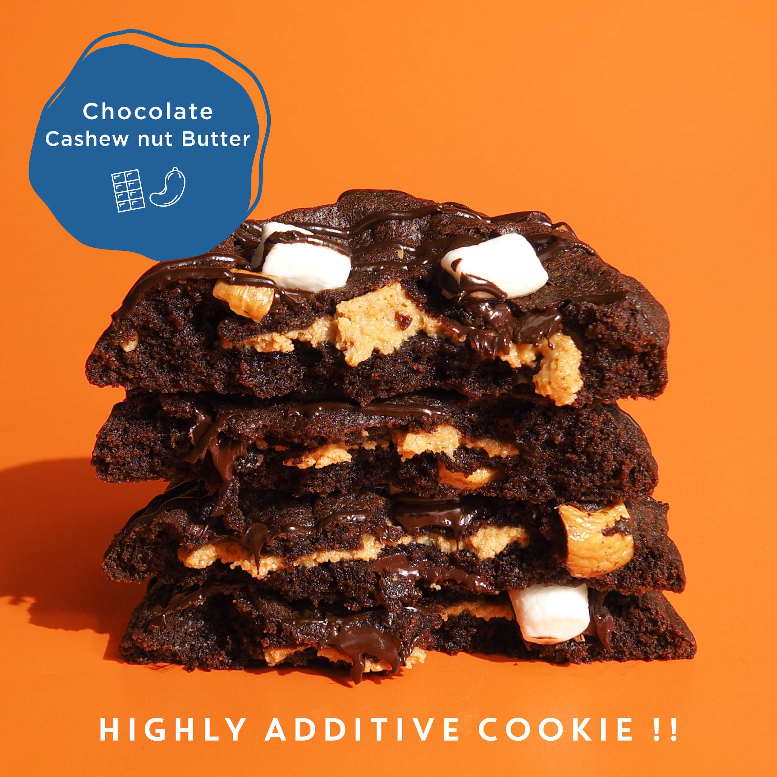 คุกกี้นิ่ม ...หนึบ l Chewy Cookie l รสช็อกโกแลต แคทชูนัท l 80 กรัม