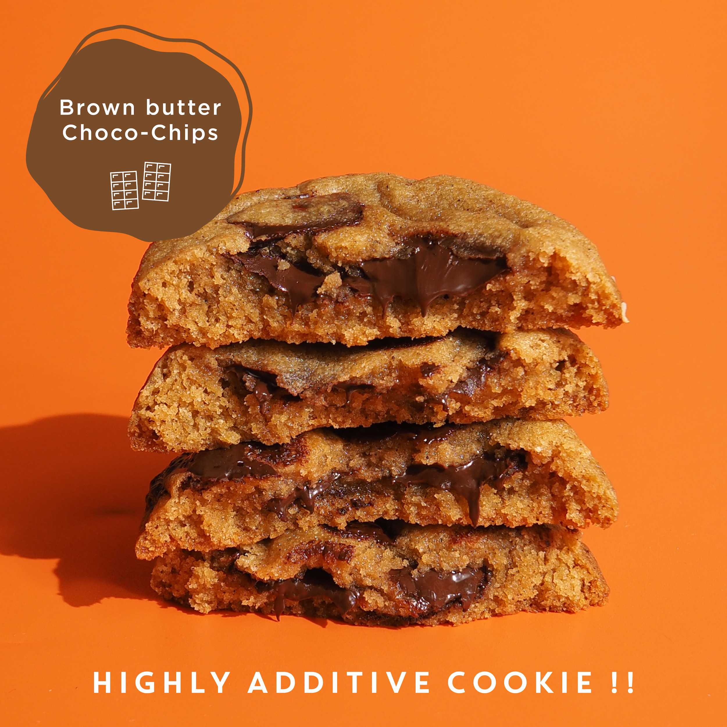 คุกกี้นิ่ม ...หนึบ l Chewy Cookie l รสบราวบัตเตอร์ ช็อกโกแลตชิป l 80 กรัม