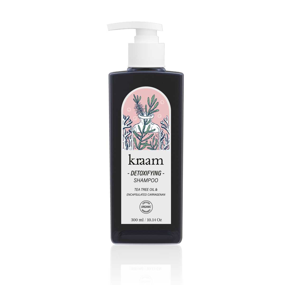 Kraam Hair & Scalp Detoxifying Shampoo (Tea Tree Oil & Encapsulated Carragenan) 300 ml