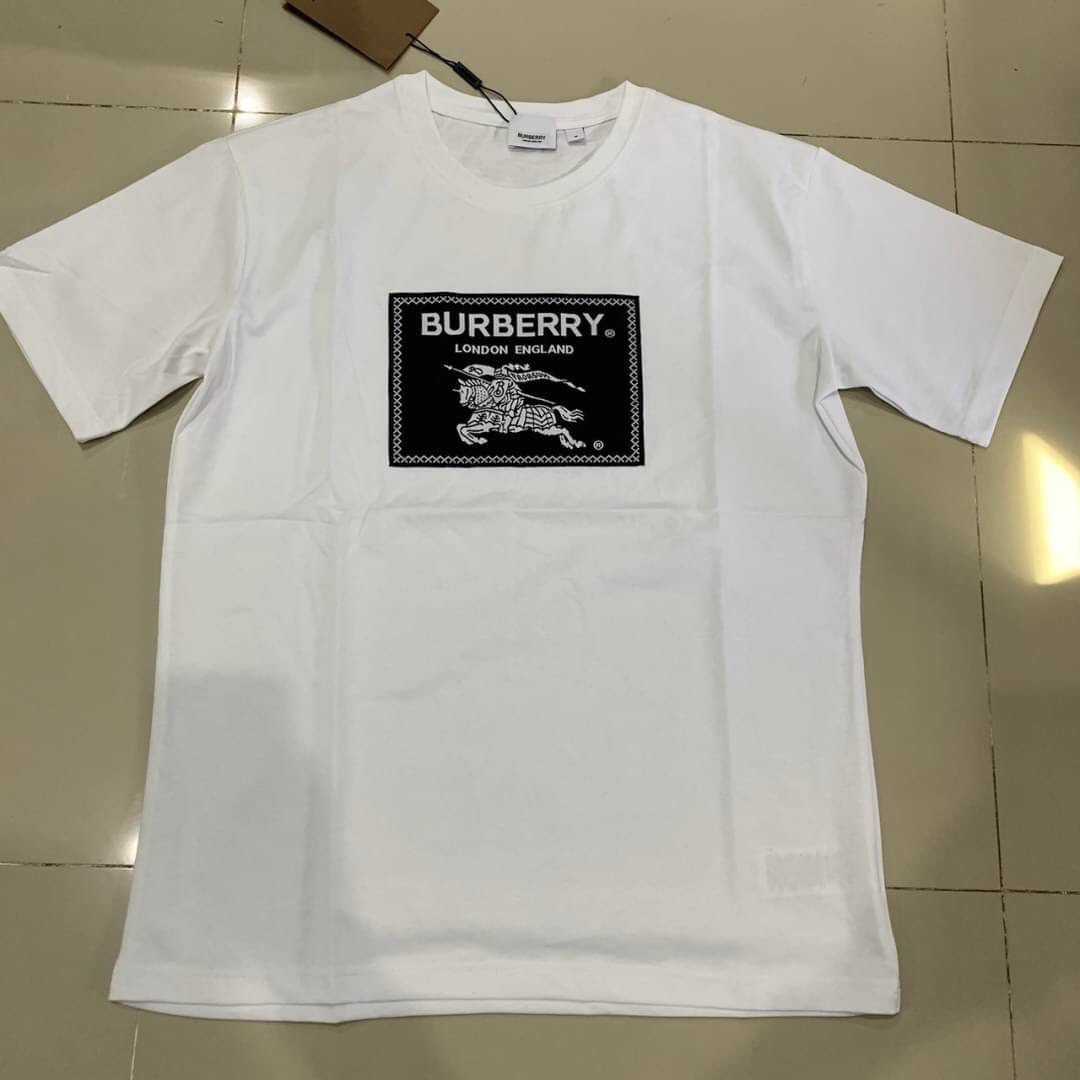BURBERRY PRORSUM LABEL COTTON T-SHIRT เสื้อยืดคอกลมแขนสั้น แบรนด์เบอเบอรี่