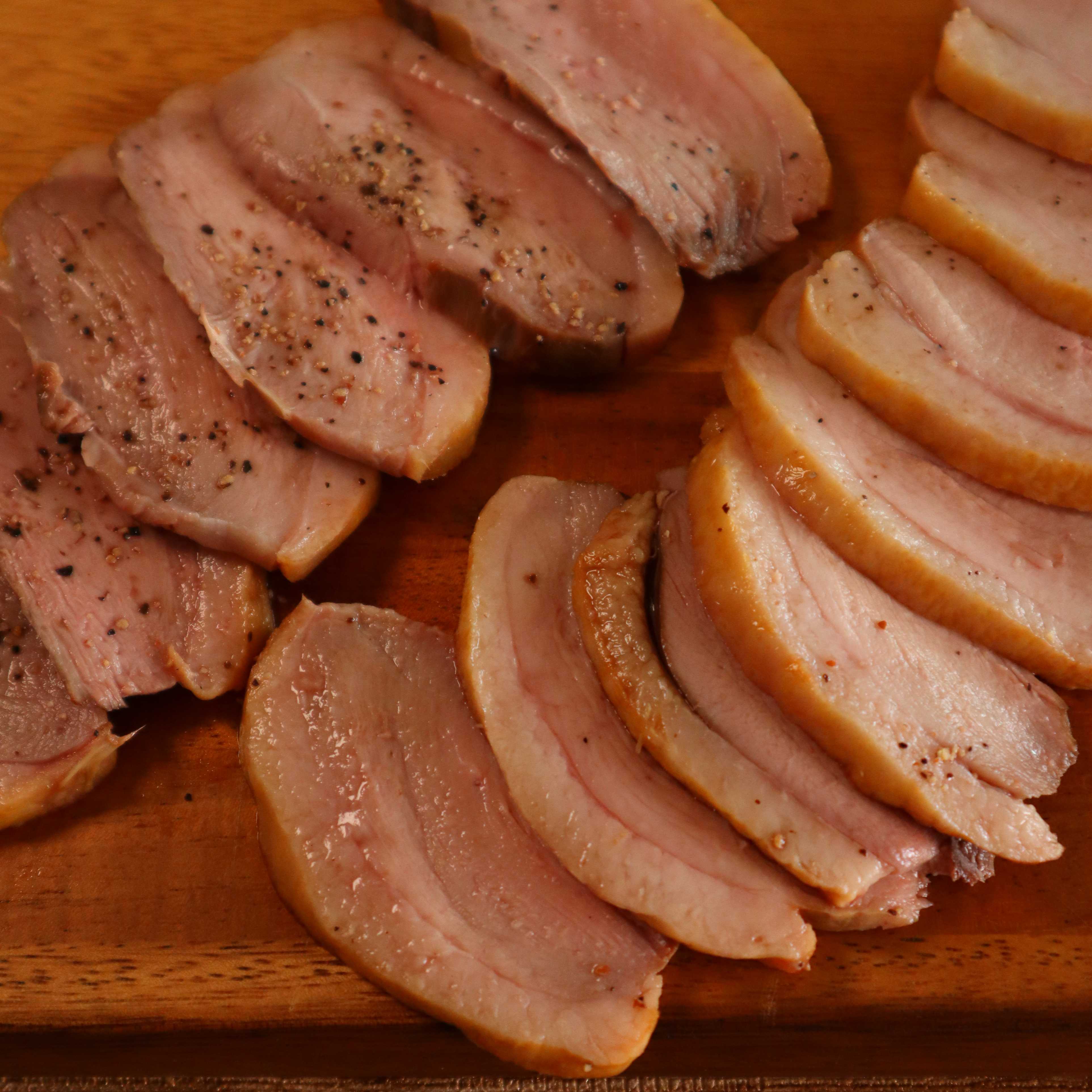 Smoked Duck Breast Black Pepper Ham Slice