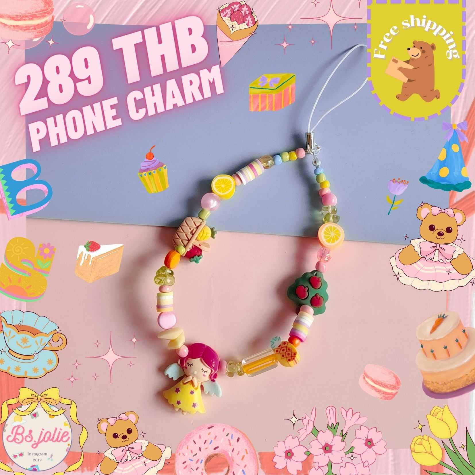 Phone charm แองเจิลในสวนผลไม้