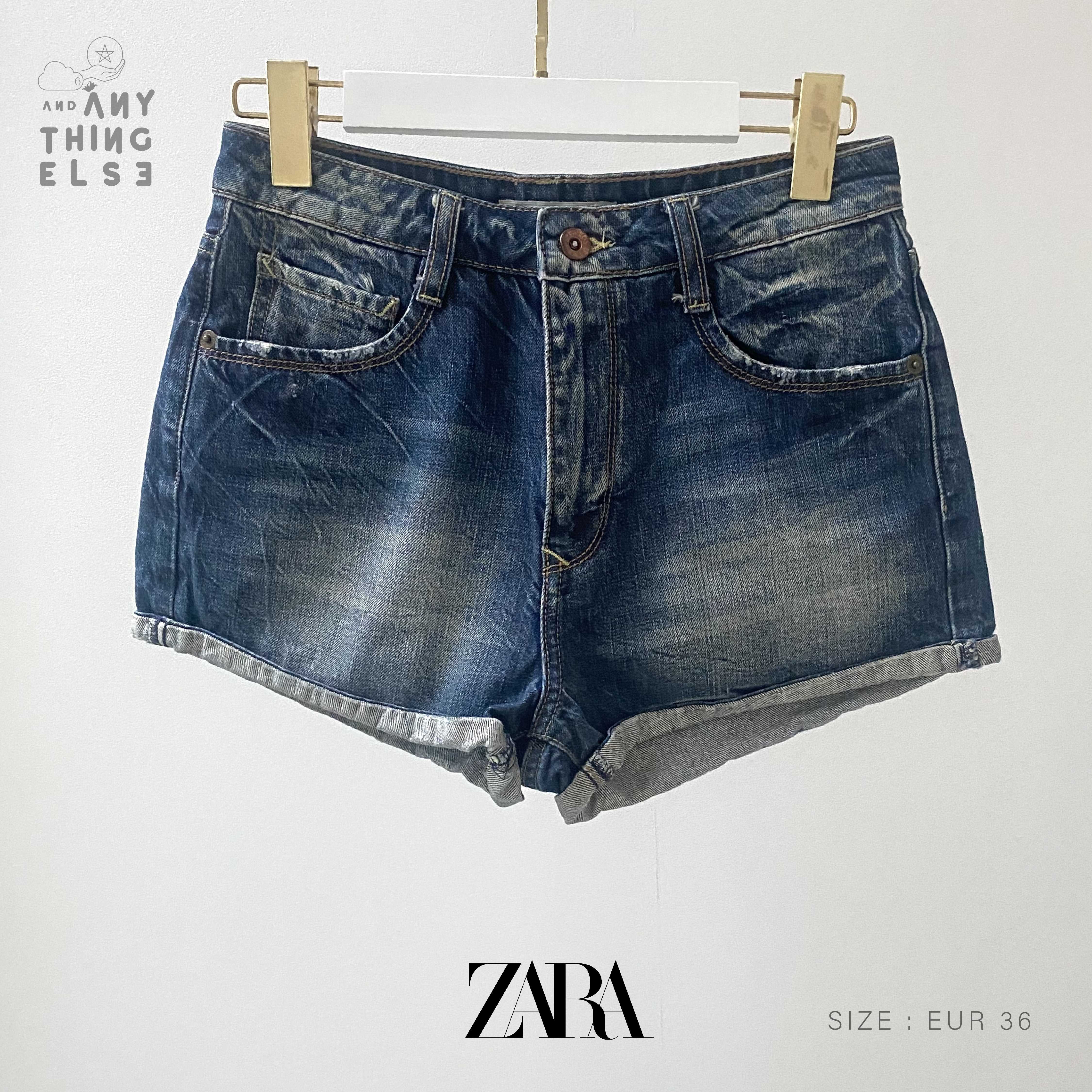 [USED] ZARA TRF denim ขาสั้น (size EUR 36 / เอว 26)