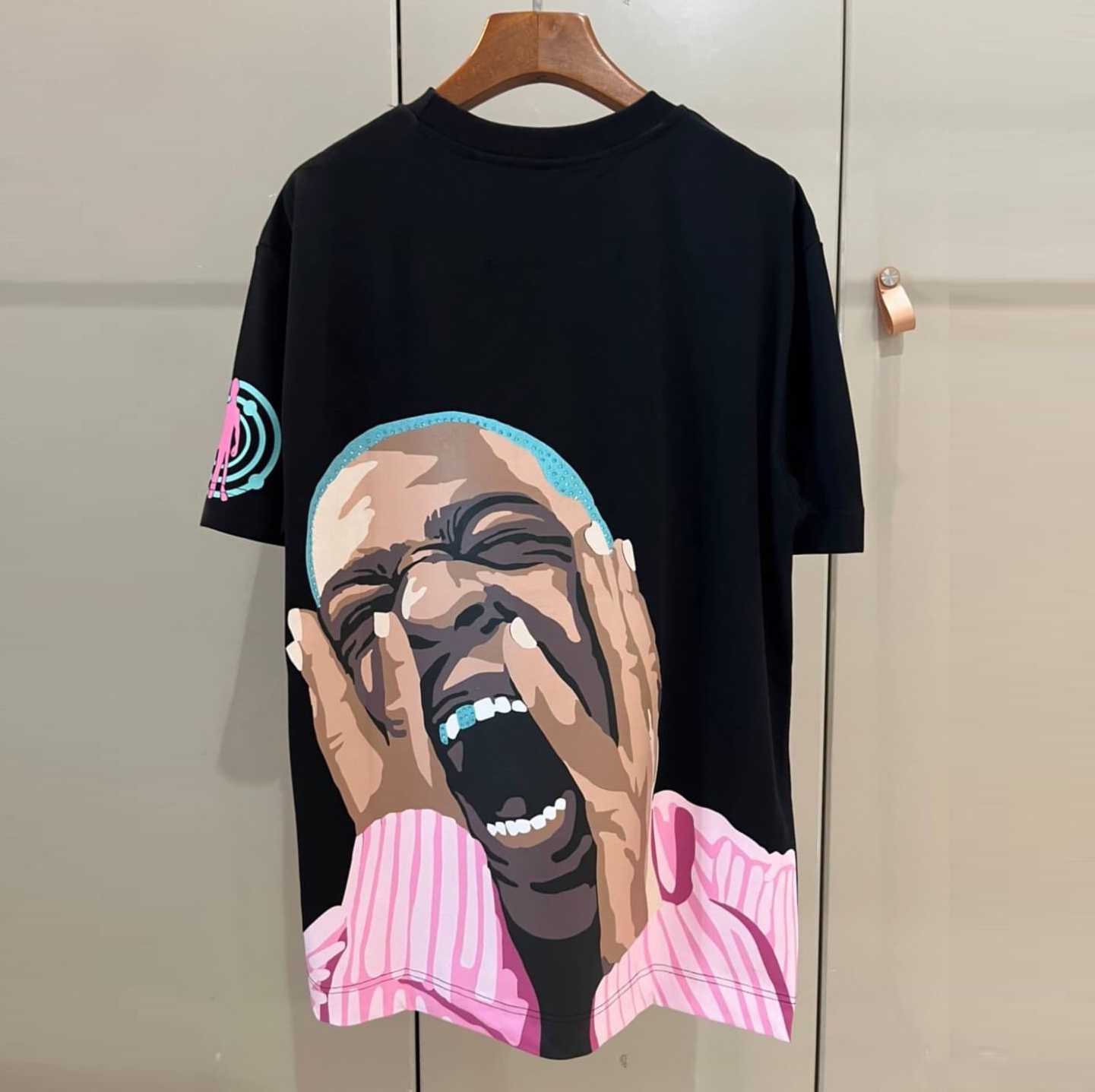 GIVENCHY PRINT COTTON T-SHIRT เสื้อยืดคอกลมแขนสั้น แบรนด์จิวองชี่