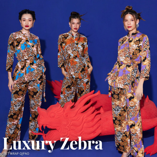 Set Qipao - Luxury Zebra