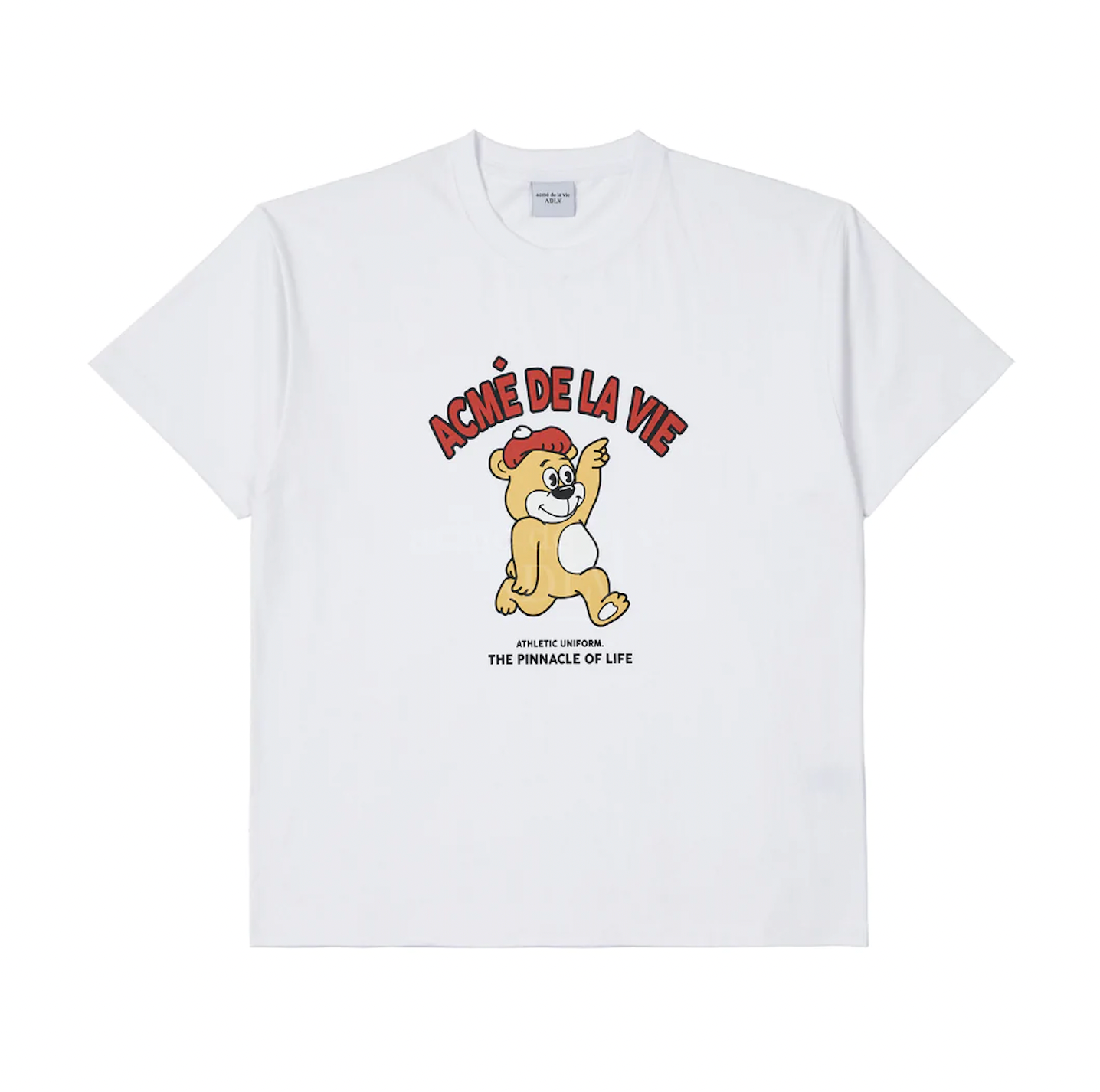 (พร้อมส่ง) ADLV  CARTOON BEAR SHORT SLEEVE T-SHIRT WHITE SIZE 2