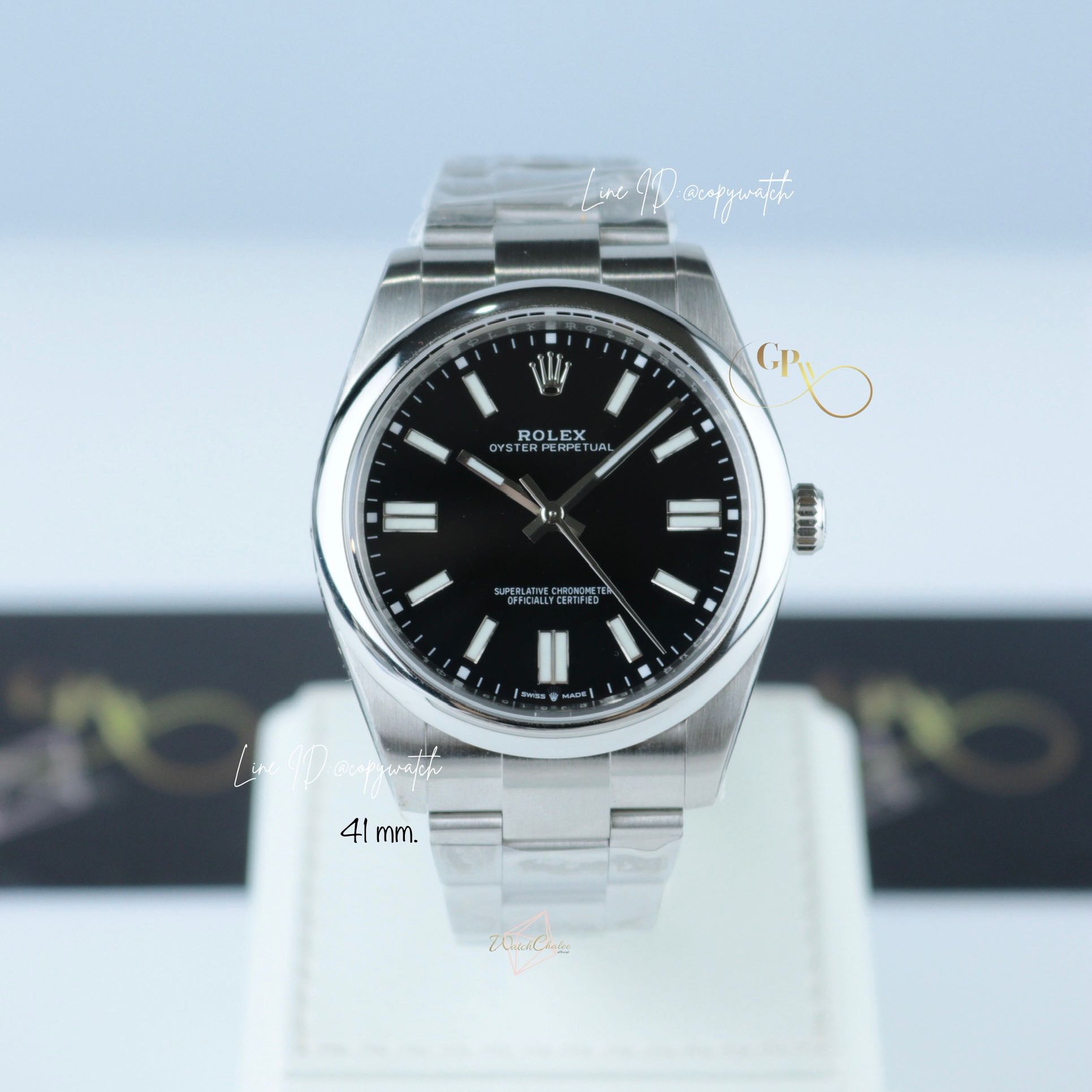 Rolex OP 41 mm. Black dial automatic swiss movement