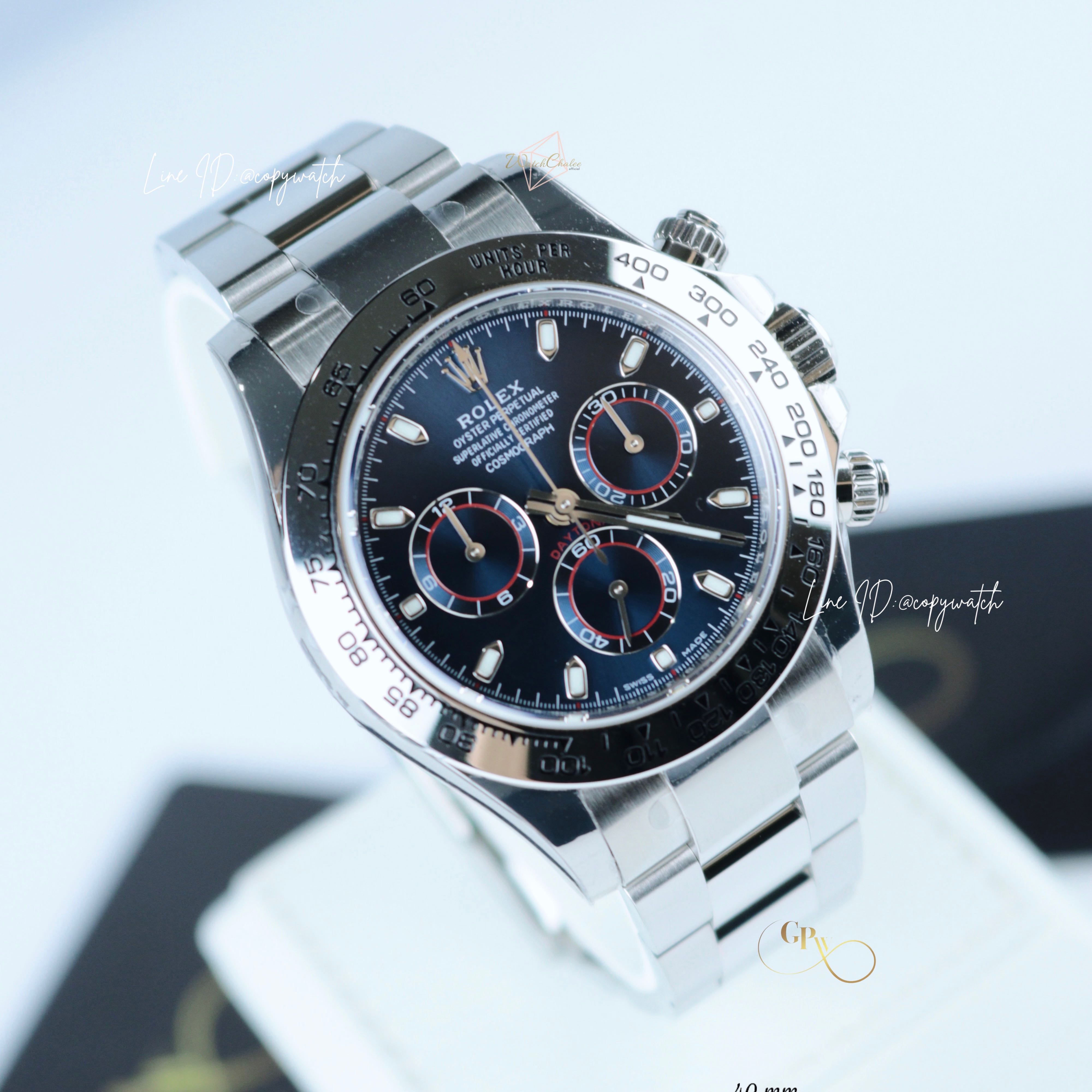 Rolex Daytona WG Blue dial 40 mm. Automatic swiss movement