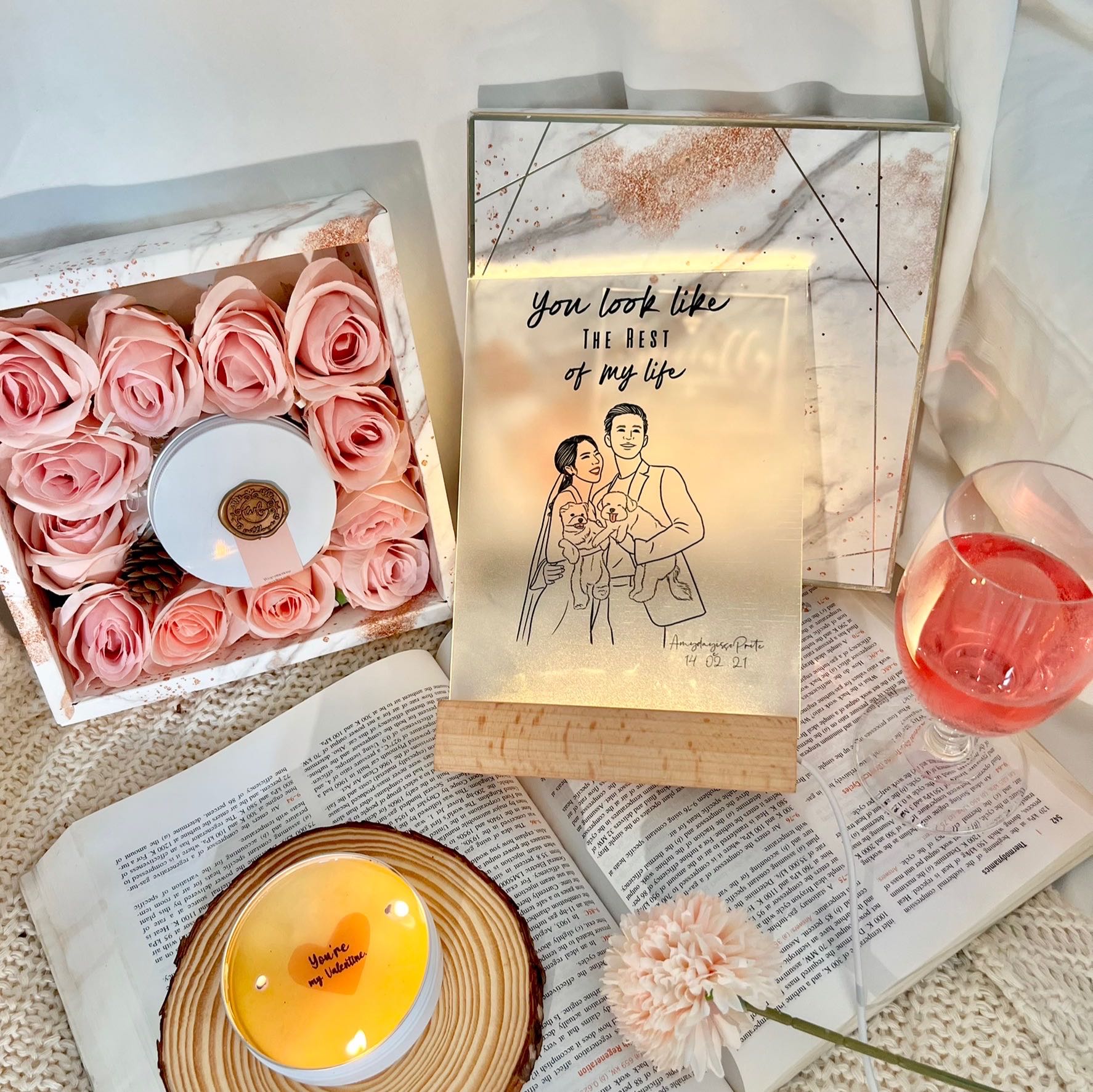 Valentine Gift - Rose Candle