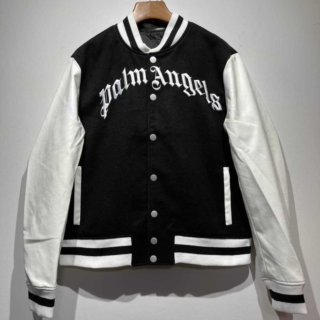 PALM ANGELS X BROWNS 50 KILL THE BEAR LOGO VARSITY JACKET เสื้อแจ็คเก็ตทรงเบสบอล แบรนด์ปาล์มแองเจิล