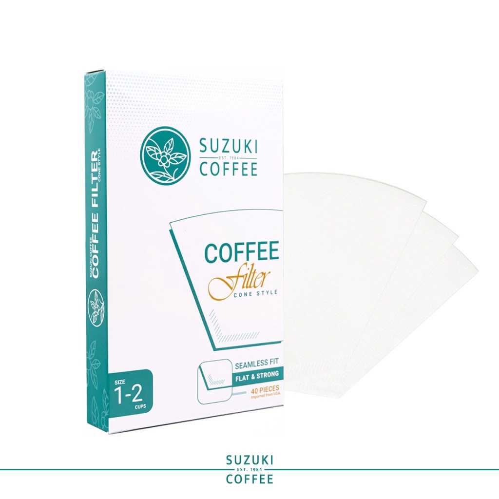 กระดาษกรองกาแฟ ขนาด 1-2 ถ้วย Filter Paper SUZUKI COFFEE