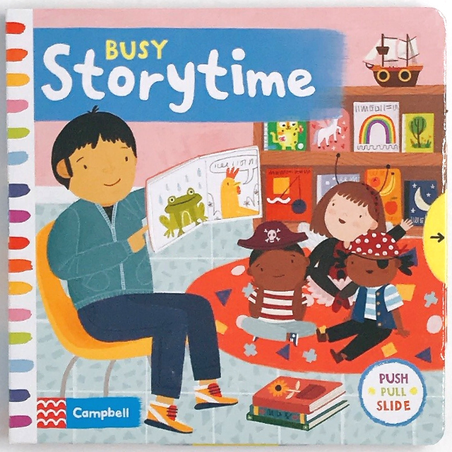 หนังสือบอร์ดบุ๊คCampbell: Busy Storytime (push pull slide)