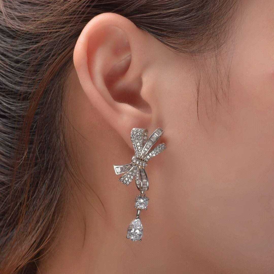 ต่างหู diamond bow