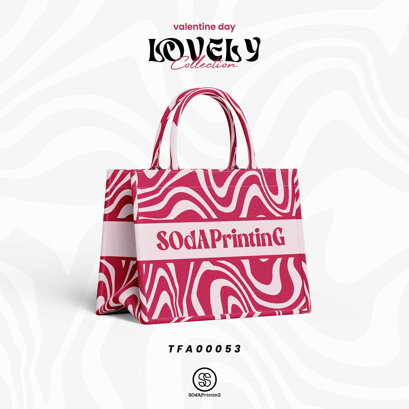 Mini Book tote bag Lovely Collection รหัส TFA00053 #ใส่ชื่อได้ #SOdAbag #SOdAPrintinG