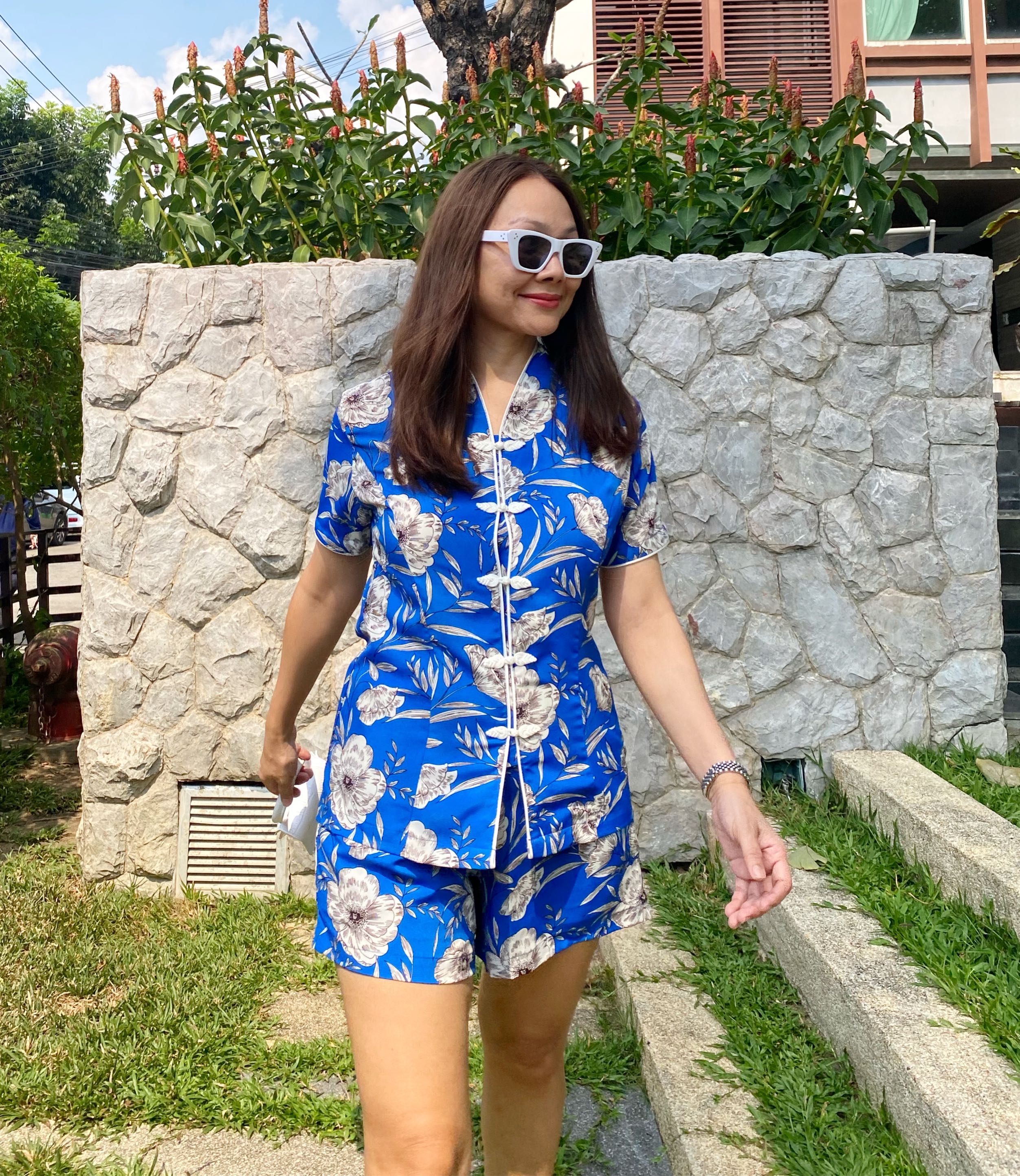 Contemporary Chinese Set (Royal blue)พร้อมส่ง