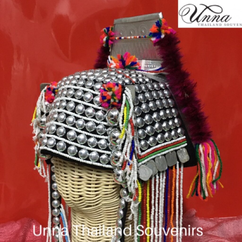 หมวกชาวเขา ทรงสูง หมวกอาข่า หมวกผู้หญิง งานแฮนด์เมดฝีมือชาวเขา