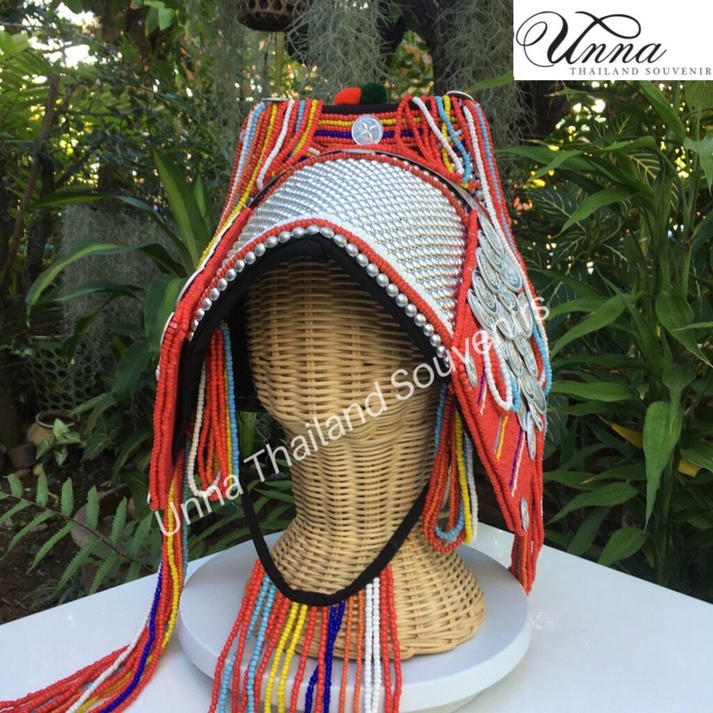 หมวกชาวเขา เครื่องประดับศรีษะ ชนเผ่าอาข่า Rare item Akha handmade hat