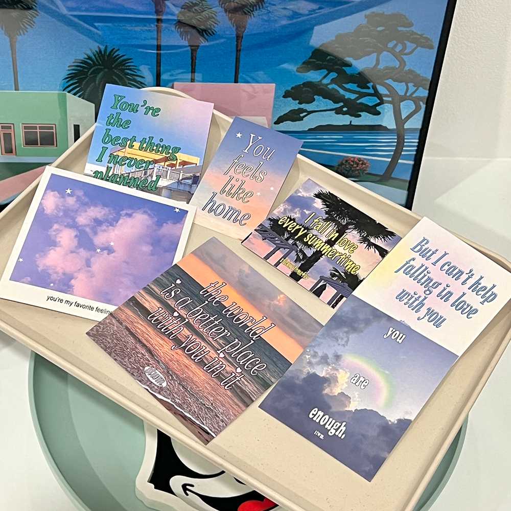 From me to you mini postcard set