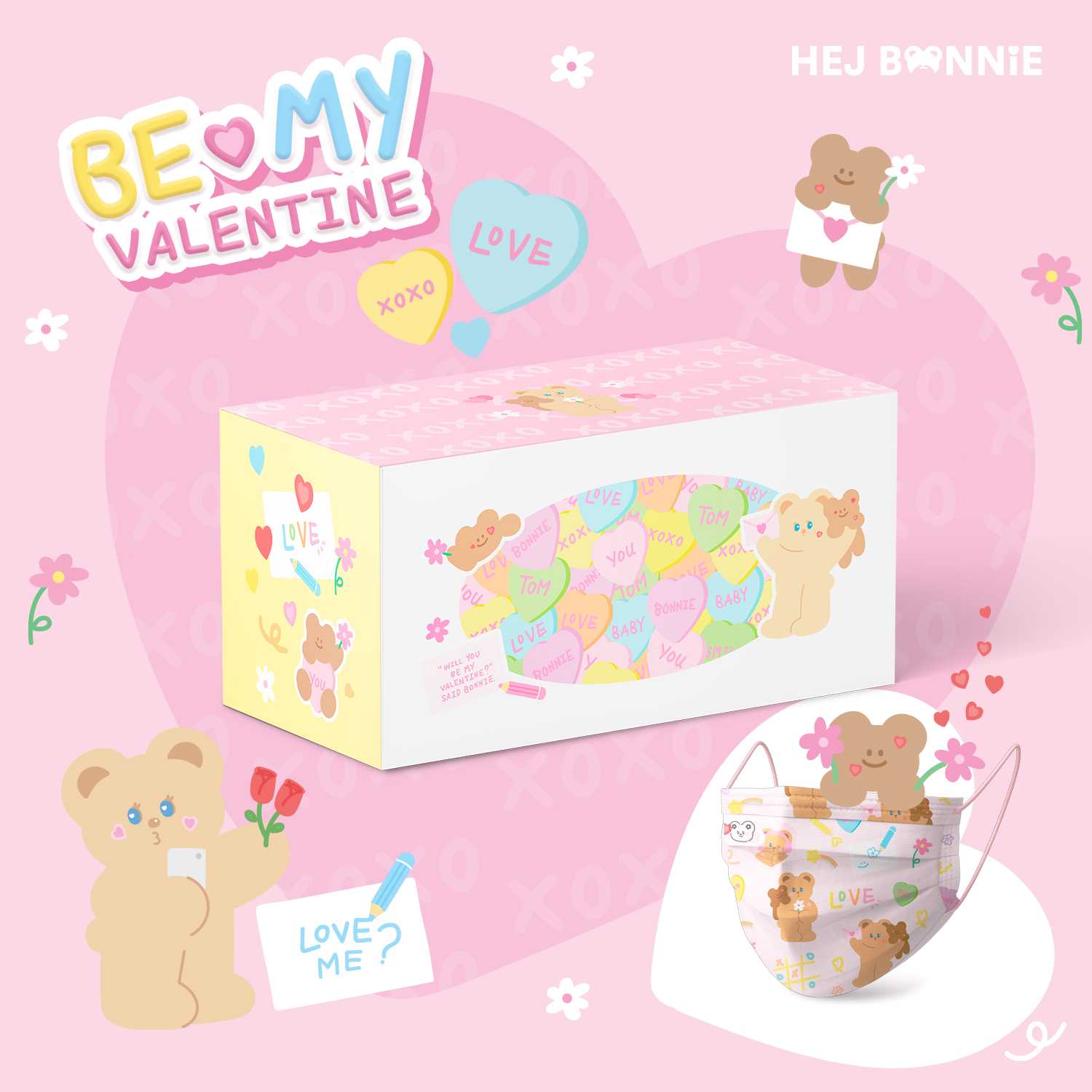 [Sold out]  Be my valentine Mask l Hej Bonnie Official
