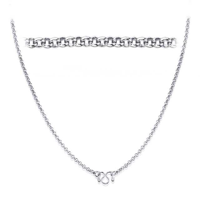 Beauty Jewelry สร้อยคอเงินแท้ 925 sterling silver  รุ่น NS2255-RR เคลือบทองคำขาว
