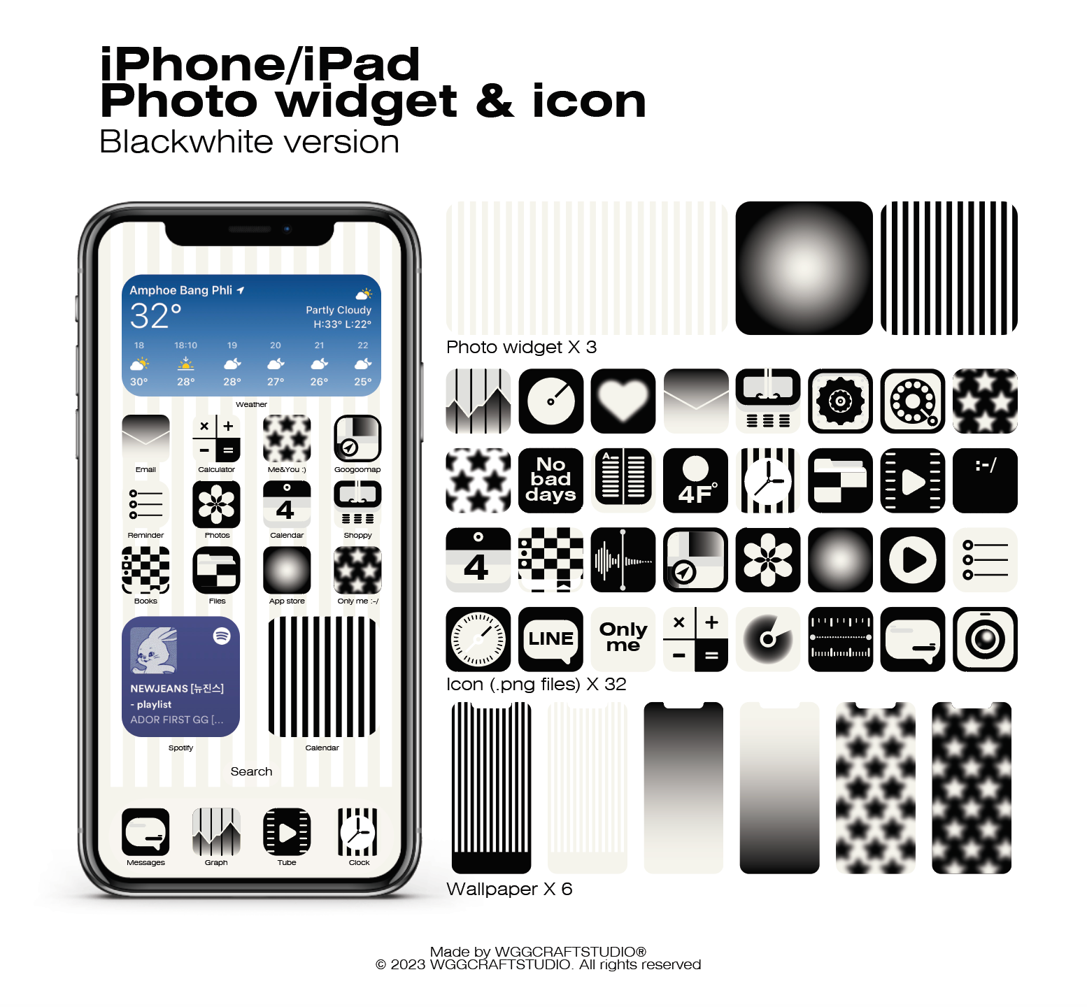 Blackwhite - iPhone& iPad wallpaper / photo widget / icon