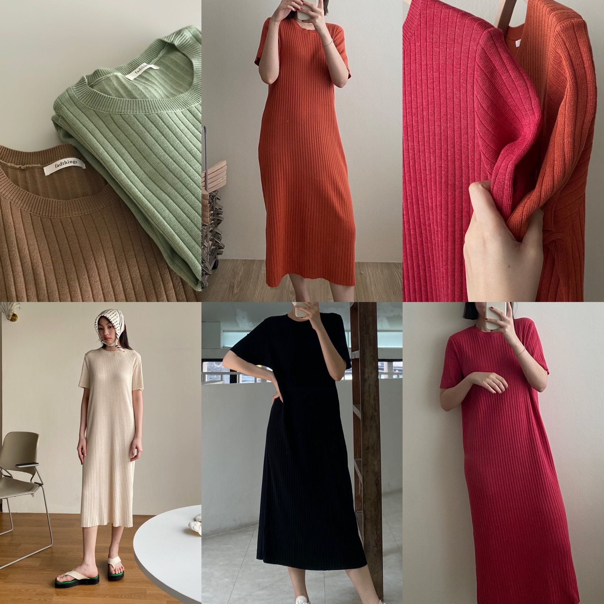 fadthings chu cream soft knit dress