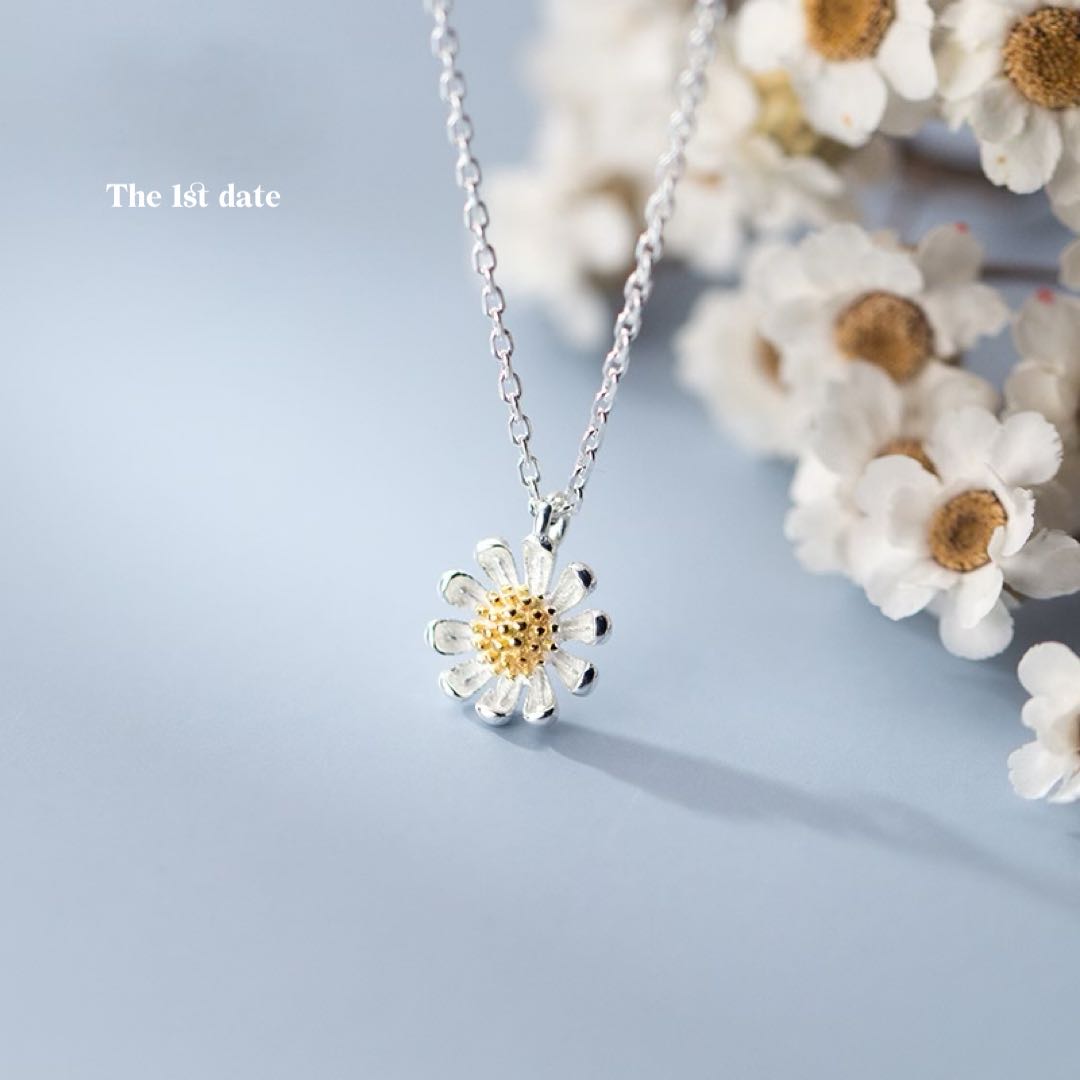 สร้อยคอรุ่นSunflower-ส่งฟรี(เงินแท้92.5%)