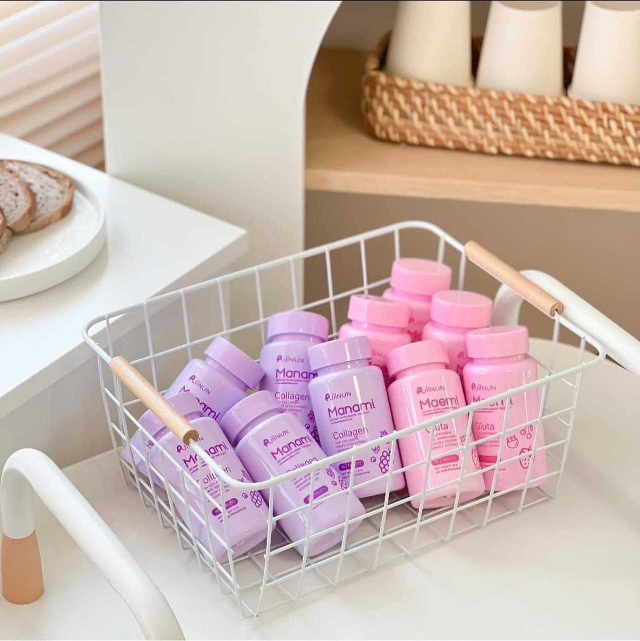 กลูต้า มาเอมิ มานามิ คอลลาเจน Puiinun Manami Collagen & Maemi Gluta เม็ดเคี้ยวขนม