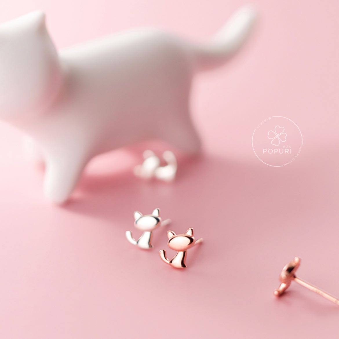 Earring - two tone of kitten (bespecial021)