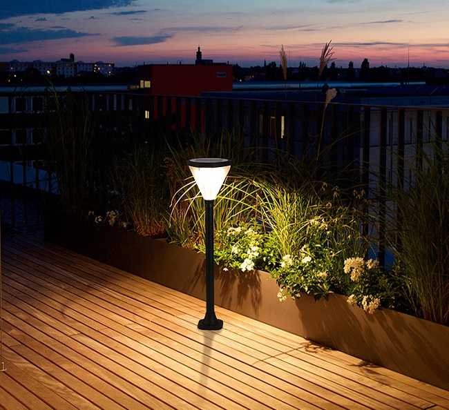 โคมไฟสนามโซล่าเซลล์ LED ขนาด 5W เปิด-ปิด อัตโนมัติ เลือกได้ 2 แสง ติดตั้งได้ 2แบบ
