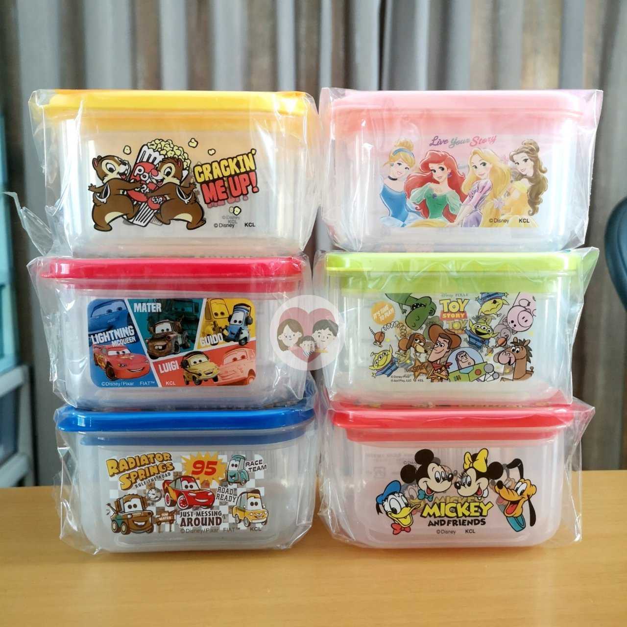 SALE!! Sealed Container กล่องพลาสติกใส่อาหาร Disney's เซ็ท 2 ใบ