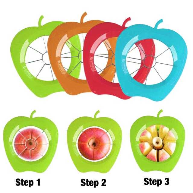 Apple Cutter ที่ตัดหั่นแบ่งซีกแอปเปิ้ล ออกแบบให้จับง่ายถนัดมือ ให้แรงกดที่สม่ำเสมอ