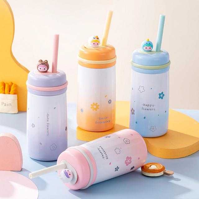 Fancy Stainless Steel Tumbler แก้วน้ำสแตนเลสหัวการ์ตูน