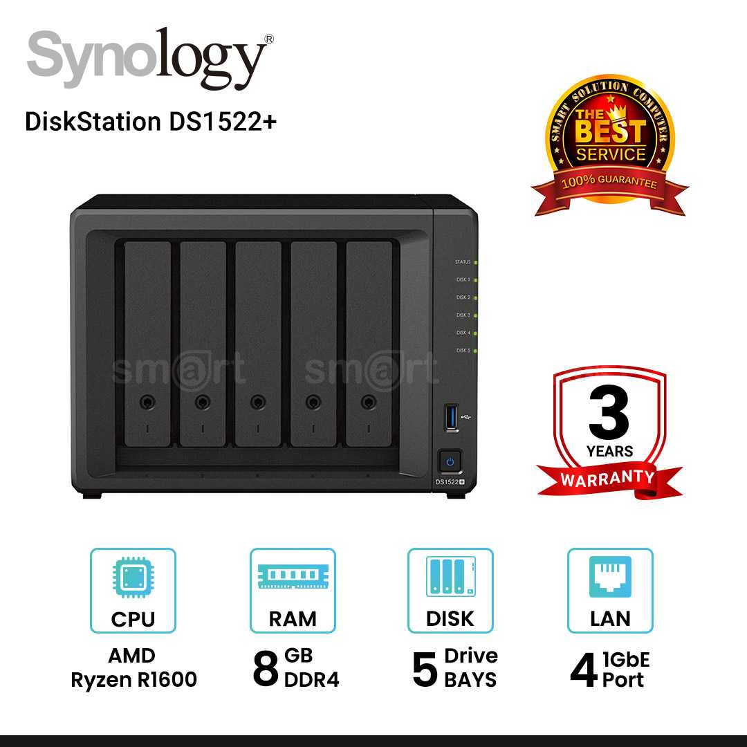 Synology DiskStation DS1522+ 5 Bays Nas
