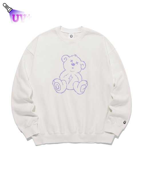 (พร้อมส่ง) Ist kunst Thunder Bear Sweatshirt White