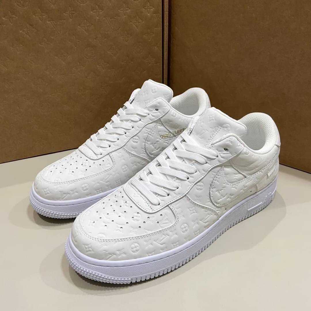 NIKE X LOUIS VUITTON LV AIR FORCE 1 LOW SNEAKERS รองเท้าผ้าใบแบบผูกเชือก แบรนด์หลุยส์วิตตอง ไนกี้