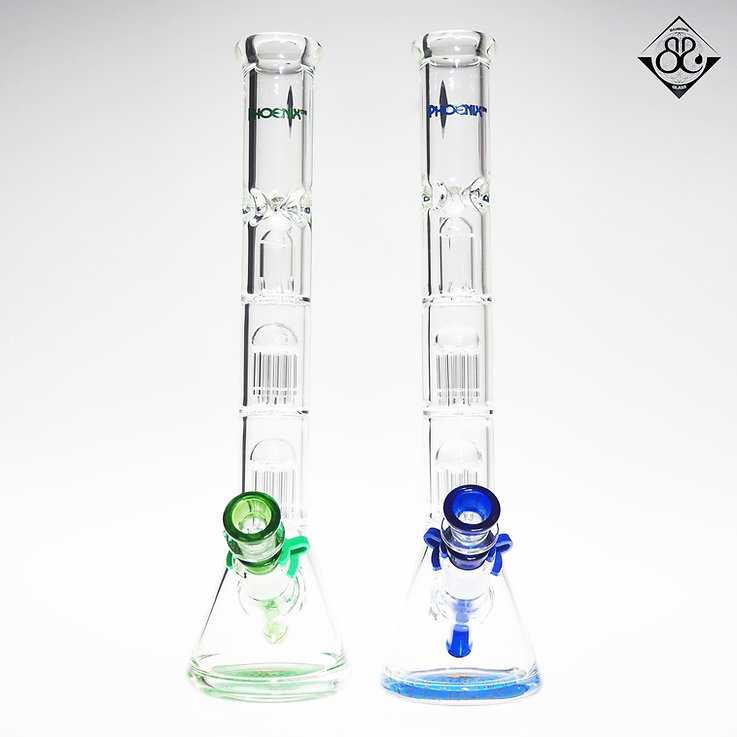 13Inches Double 8 arms Tree Perc Glass Beaker