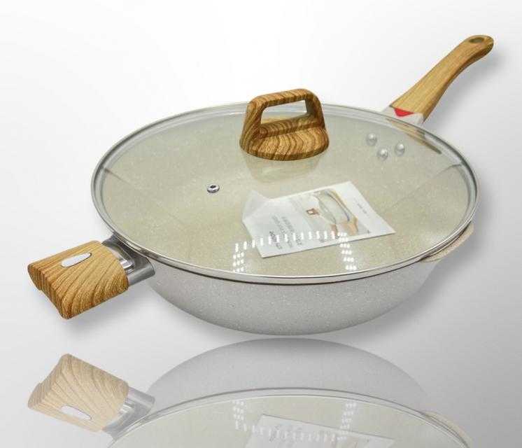 Marble coated pan jumbo กระทะเคลือบหินอ่อนใบใหญ่
