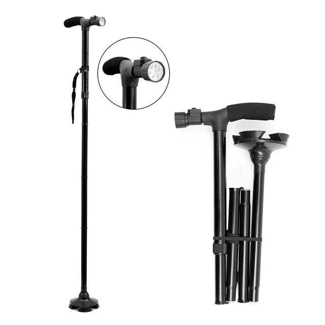 ไม้เท้าพยุงการเดินพับเก็บได้พร้อมไฟ LED Trusty Cane