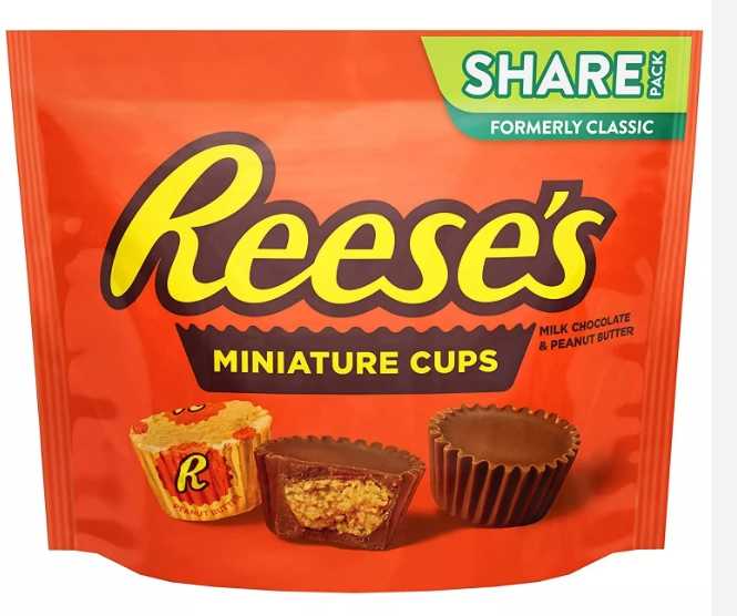 Reese's Miniature peanut butter Cup (Share) Net: 297 g. BB. 09/2025