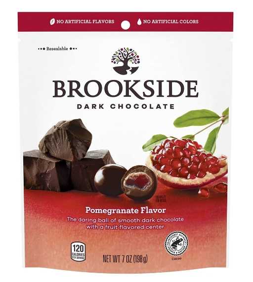 brookside dark chocolate รส Pomegranate Gluten Free Net:198 g. BBF.10/2025